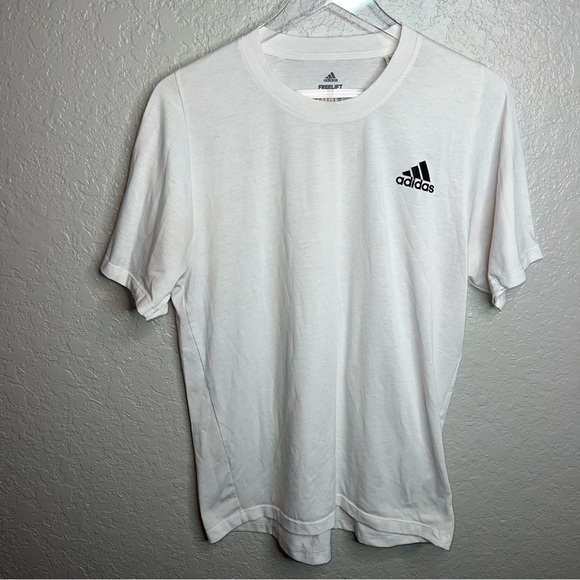 White Adidas Men’s Free Lift T Shirt - Picture 2 of 8